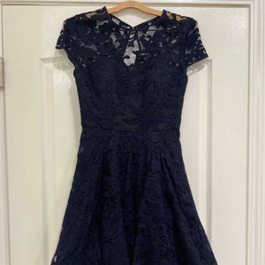 Ted Baker Lace Navy Blue Party Dress